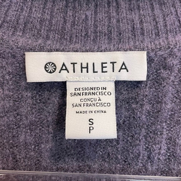 Athleta Layover Cardigan in Nightfall Purple - Extra Fine Merino Wool Blend - Picture 5 of 8